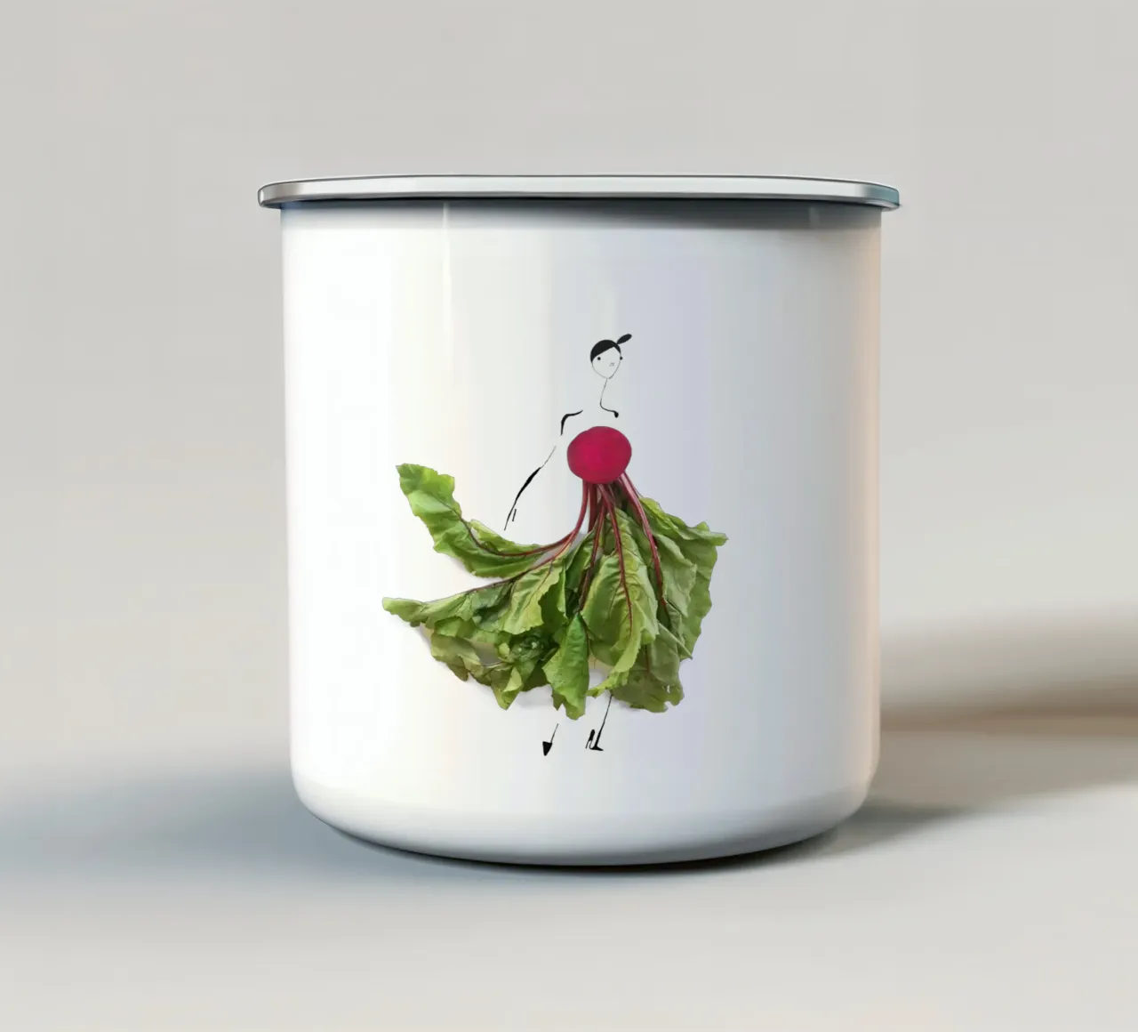 Beet Greens tazza in smalto da Gretchen Roehrs