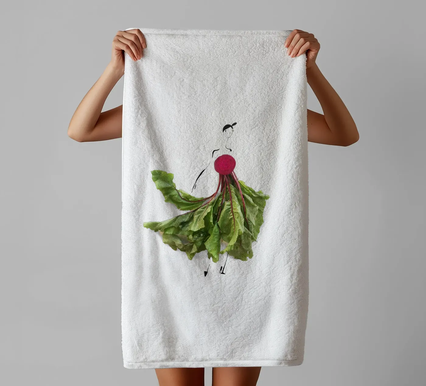 Beet Greens towel by Gretchen Roehrs