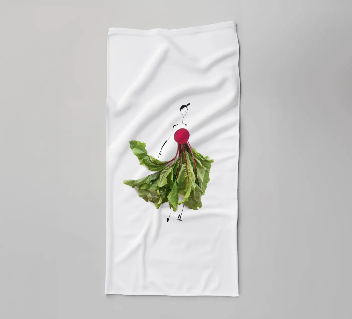Beet Greens towel by Gretchen Roehrs