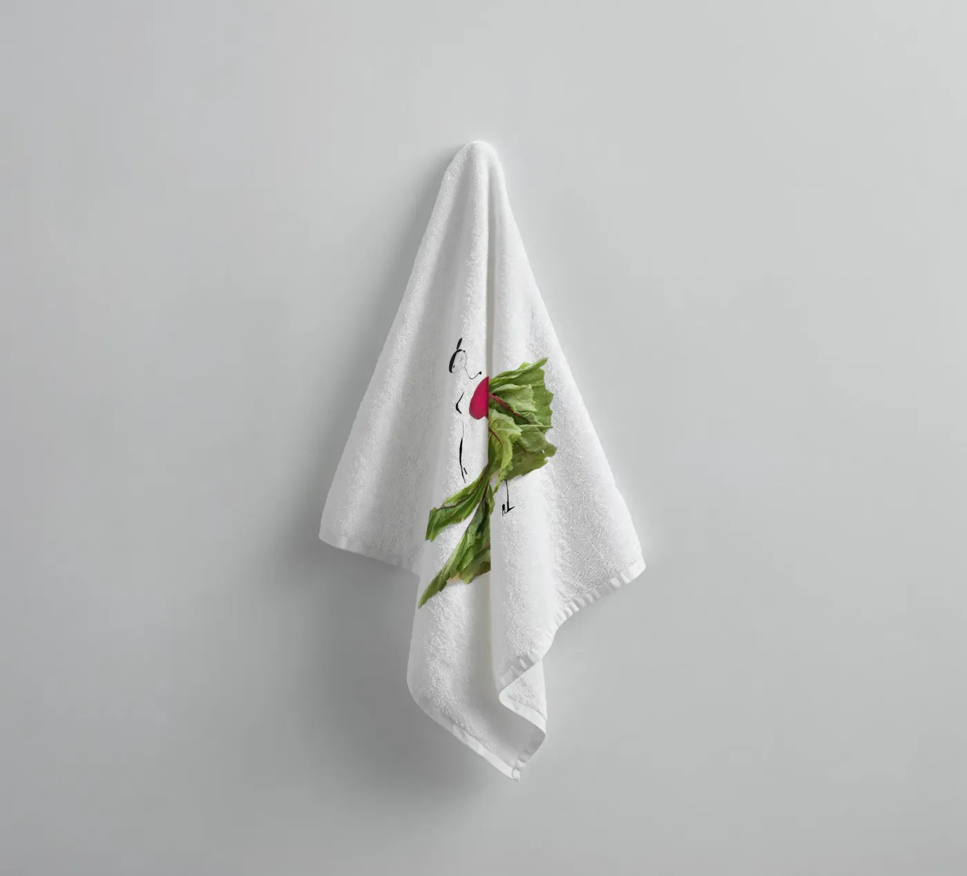 Beet Greens towel by Gretchen Roehrs