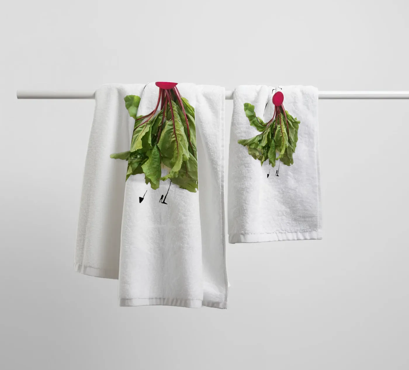 Beet Greens towel by Gretchen Roehrs