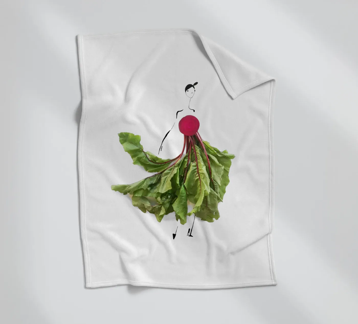 Beet Greens fleecedeken van Gretchen Roehrs