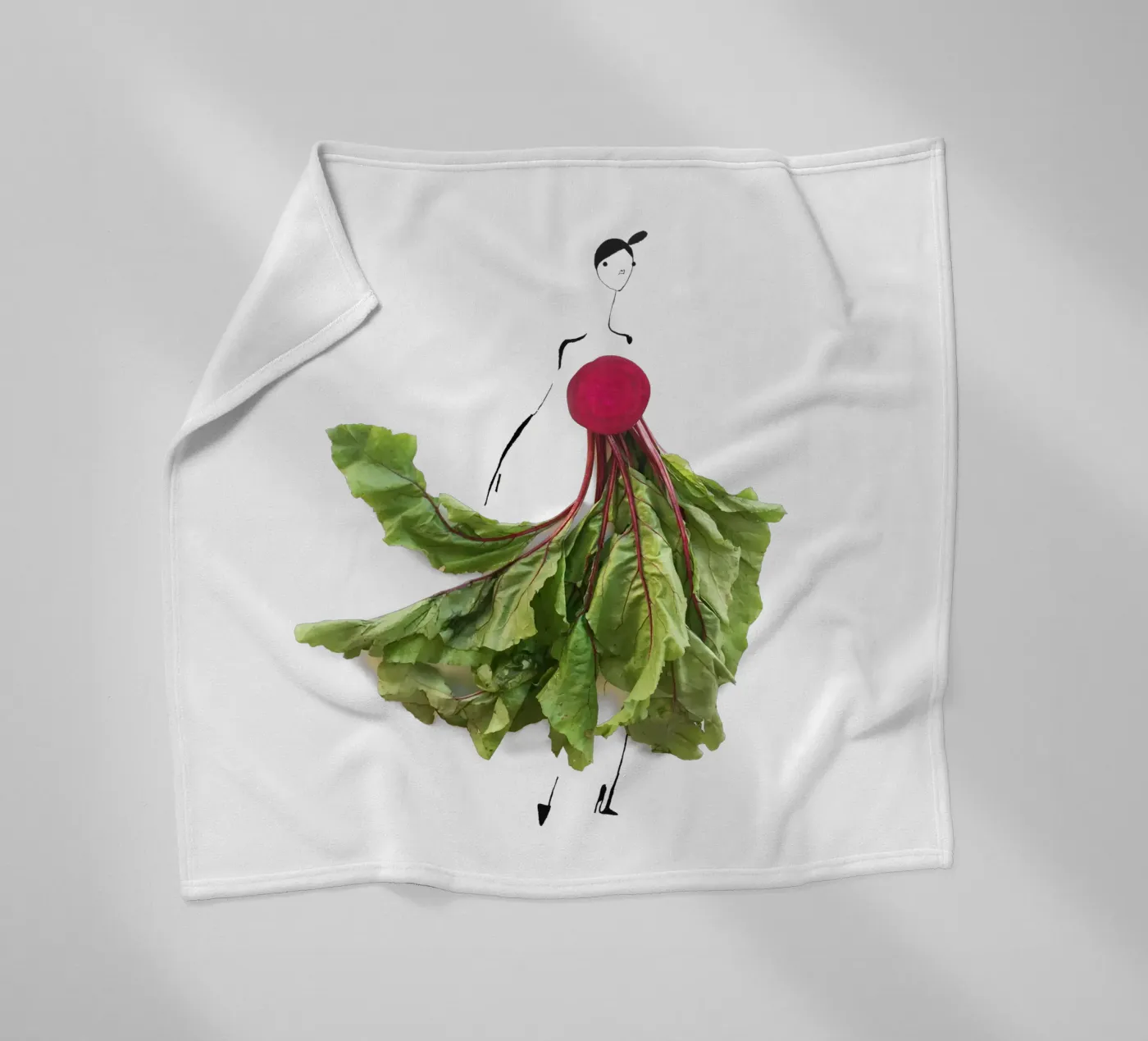 Beet Greens fleecedeken van Gretchen Roehrs