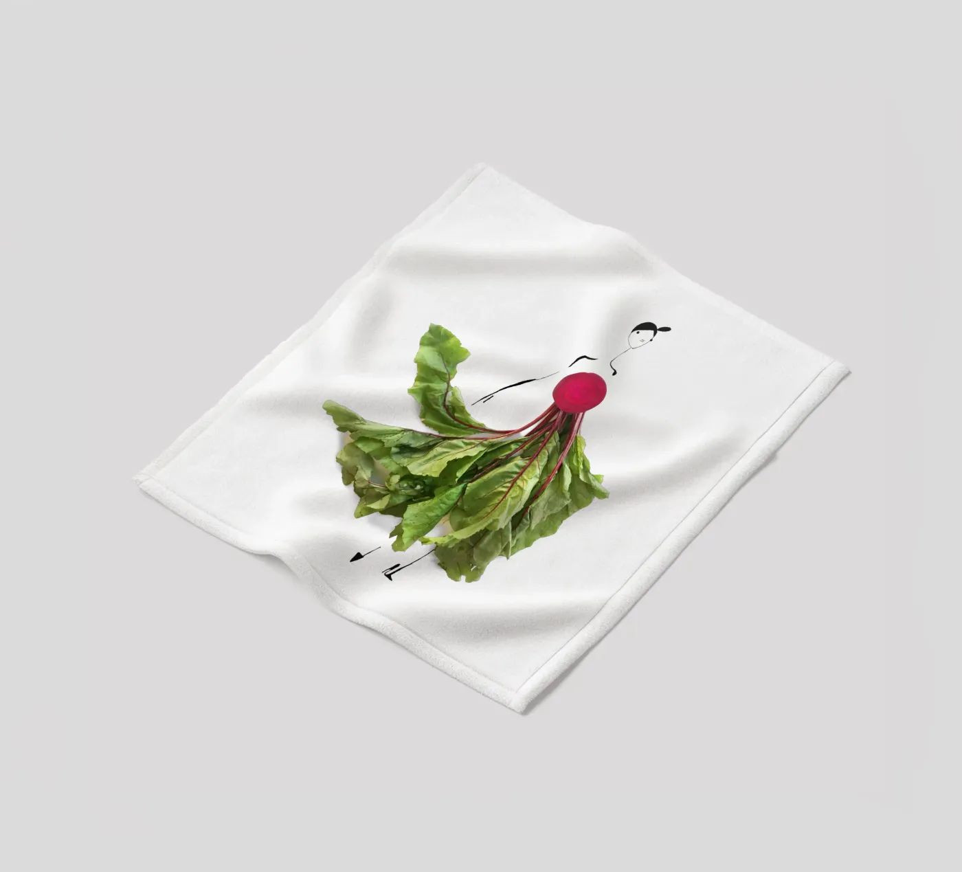 Beet Greens fleecedeken van Gretchen Roehrs