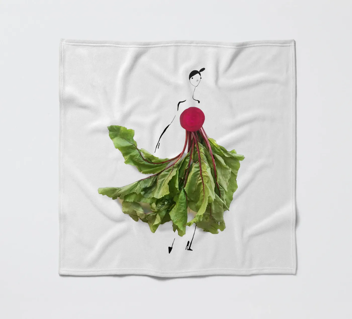 Beet Greens fleecedeken van Gretchen Roehrs