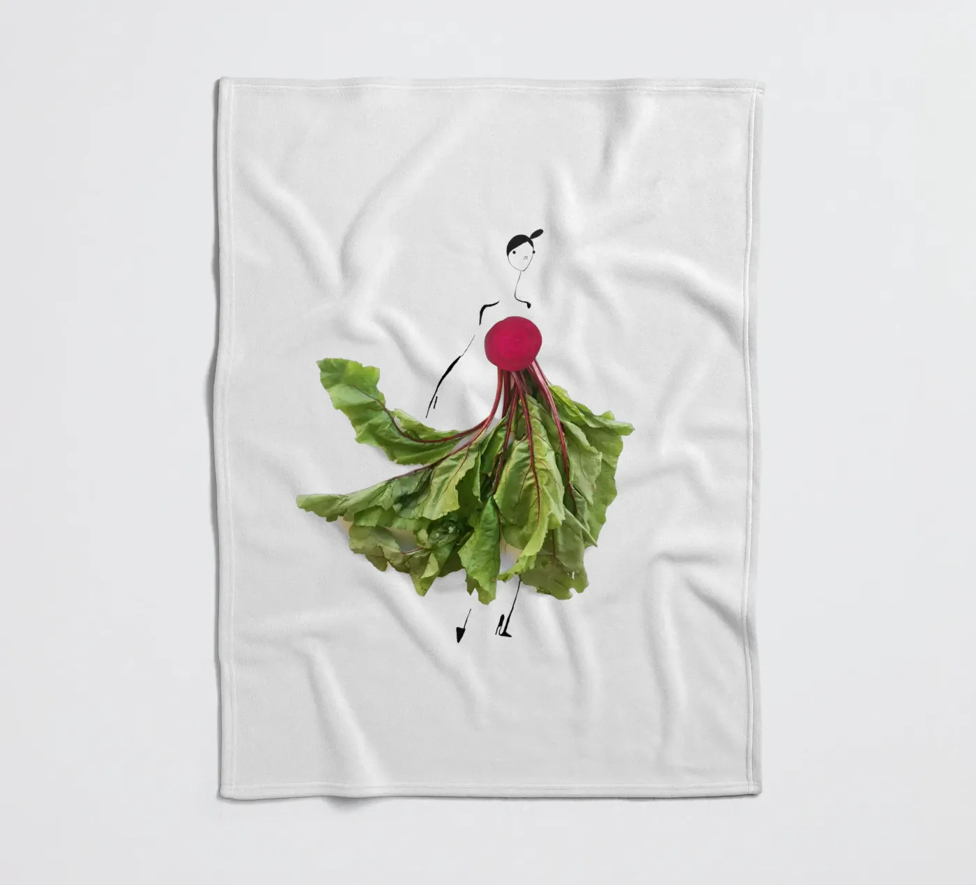 Beet Greens fleecedeken van Gretchen Roehrs