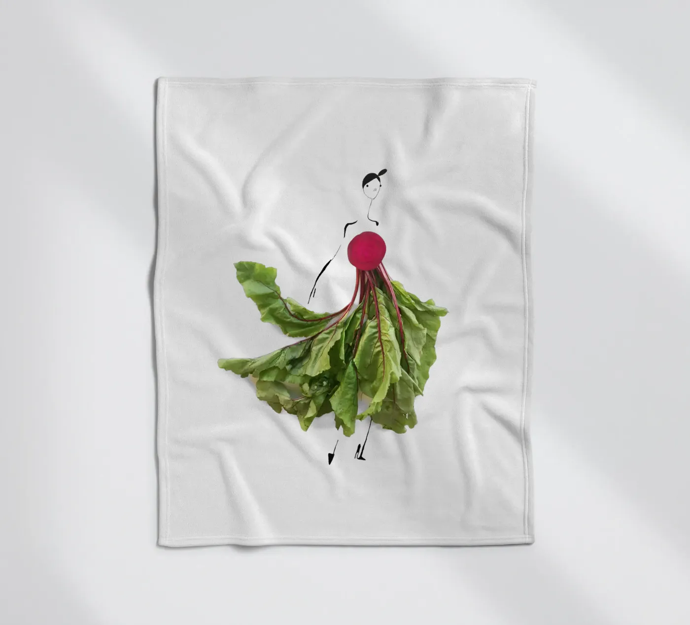 Beet Greens fleecedeken van Gretchen Roehrs