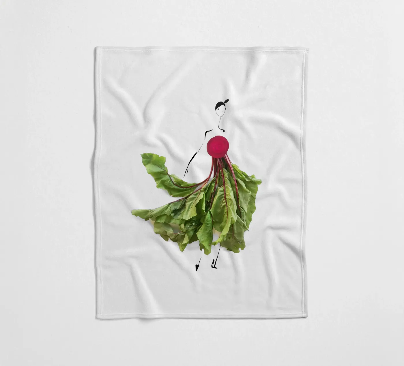 Beet Greens fleecedeken van Gretchen Roehrs