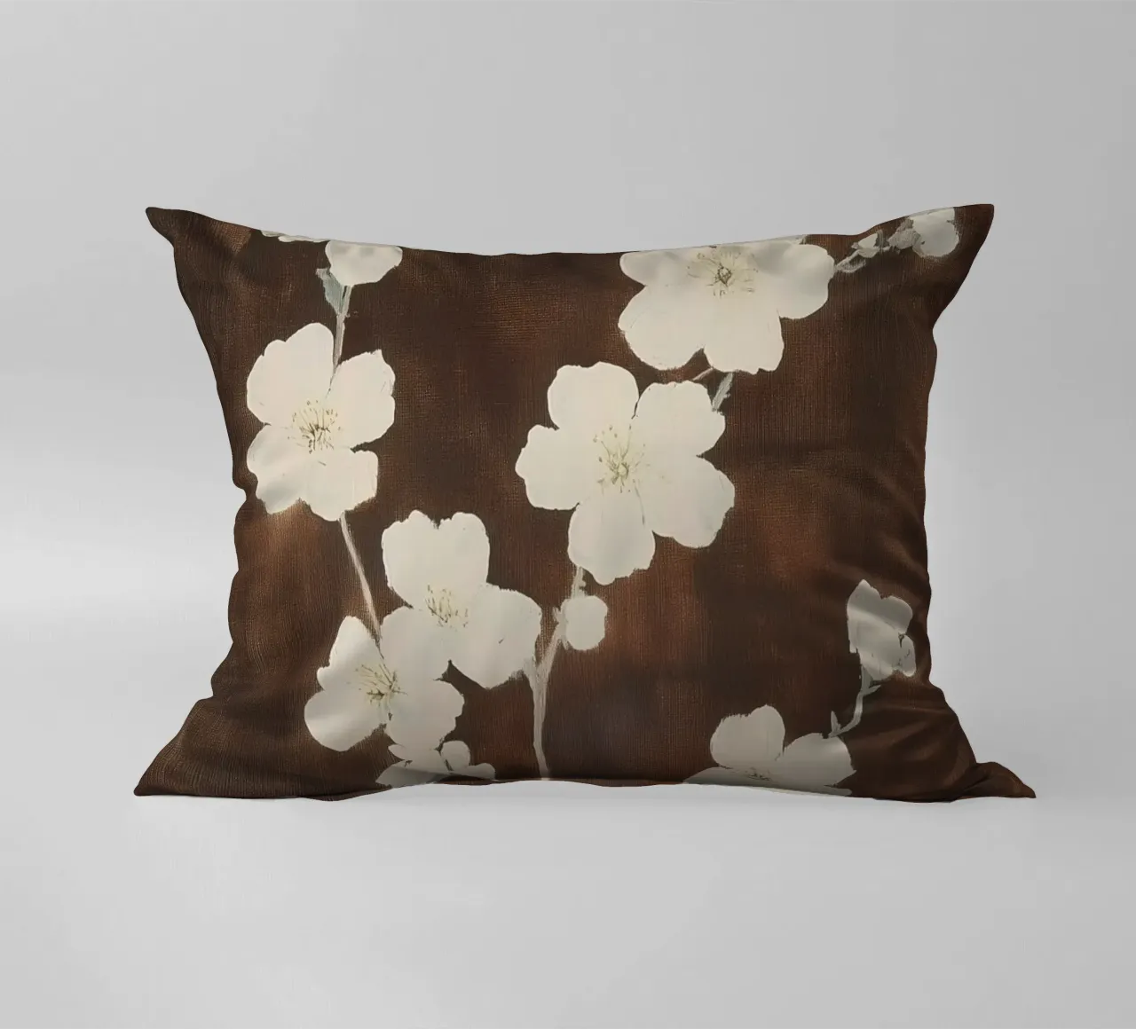Silhouette di fiori di ciliegio cuscino da Melloi Art Print