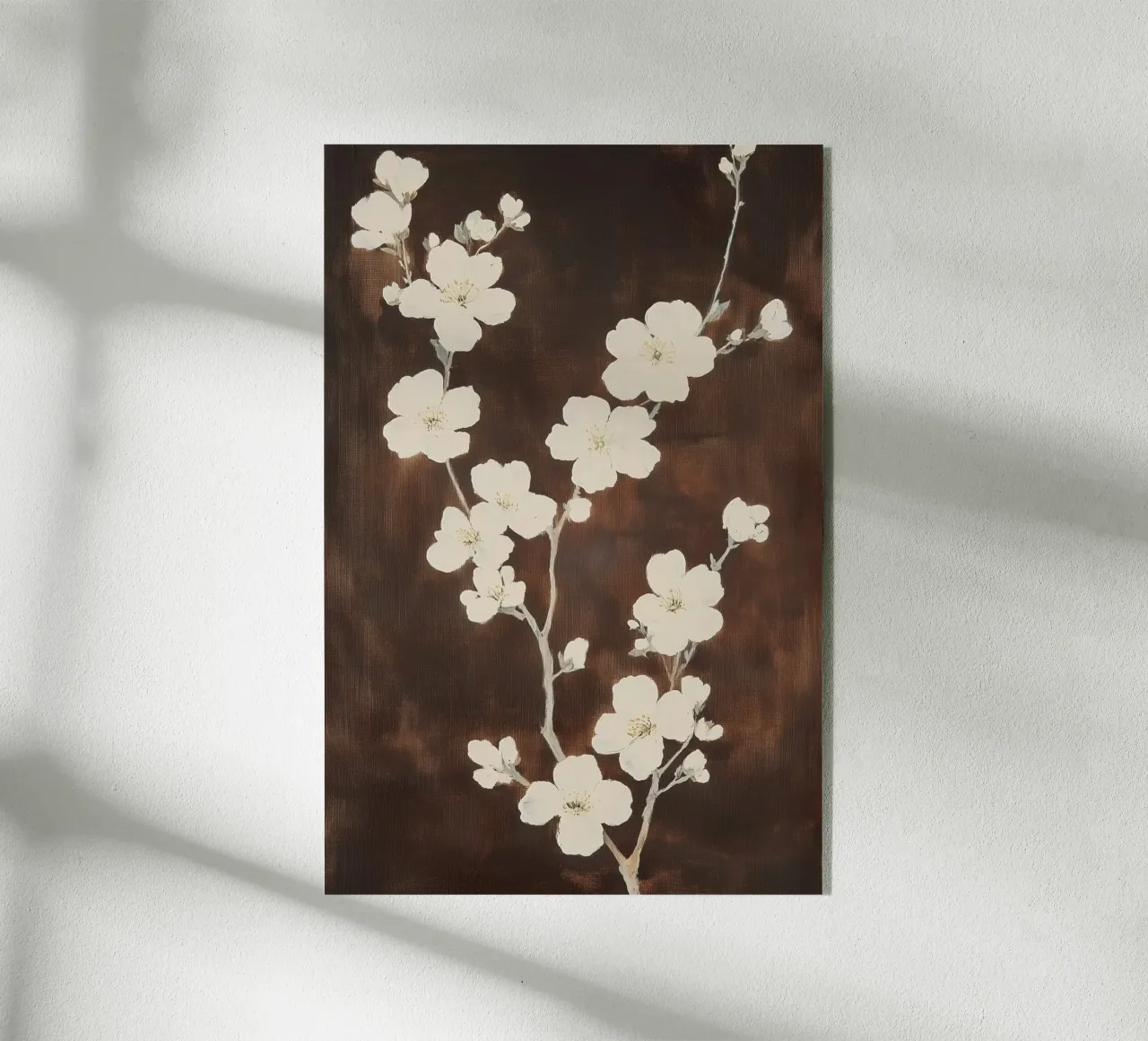 Silhouette di fiori di ciliegio plexiglass da Melloi Art Print