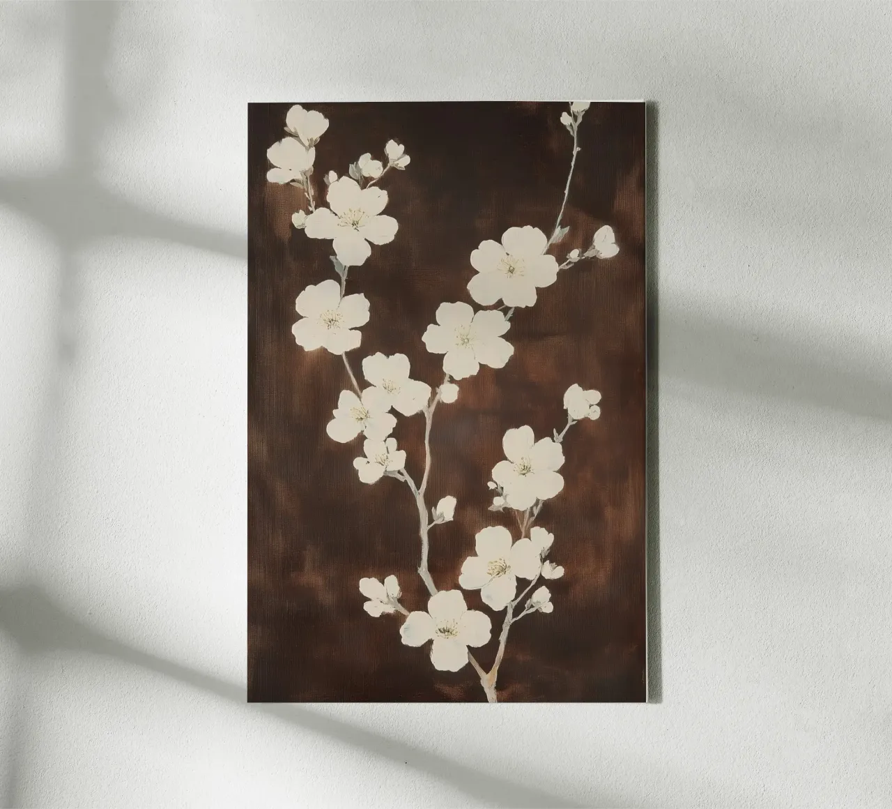Kersenbloesem silhouet canvas met Baklijst van Melloi Art Print