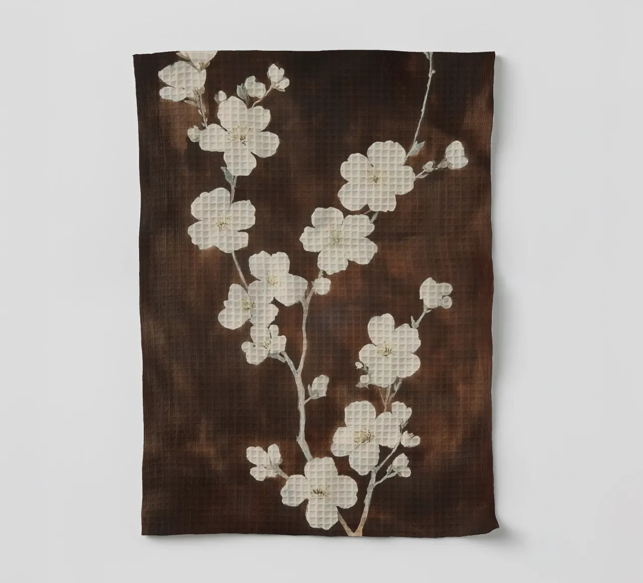 Silhouette di fiori di ciliegio canovaccio da cucina da Melloi Art Print