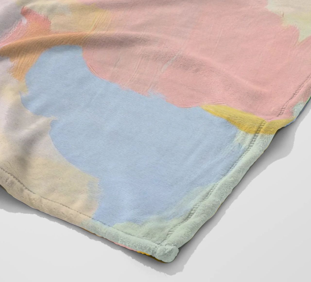 Abstrakt Rosa Licht Frühling Pastell Fleecedecke von Euphoria Theresa