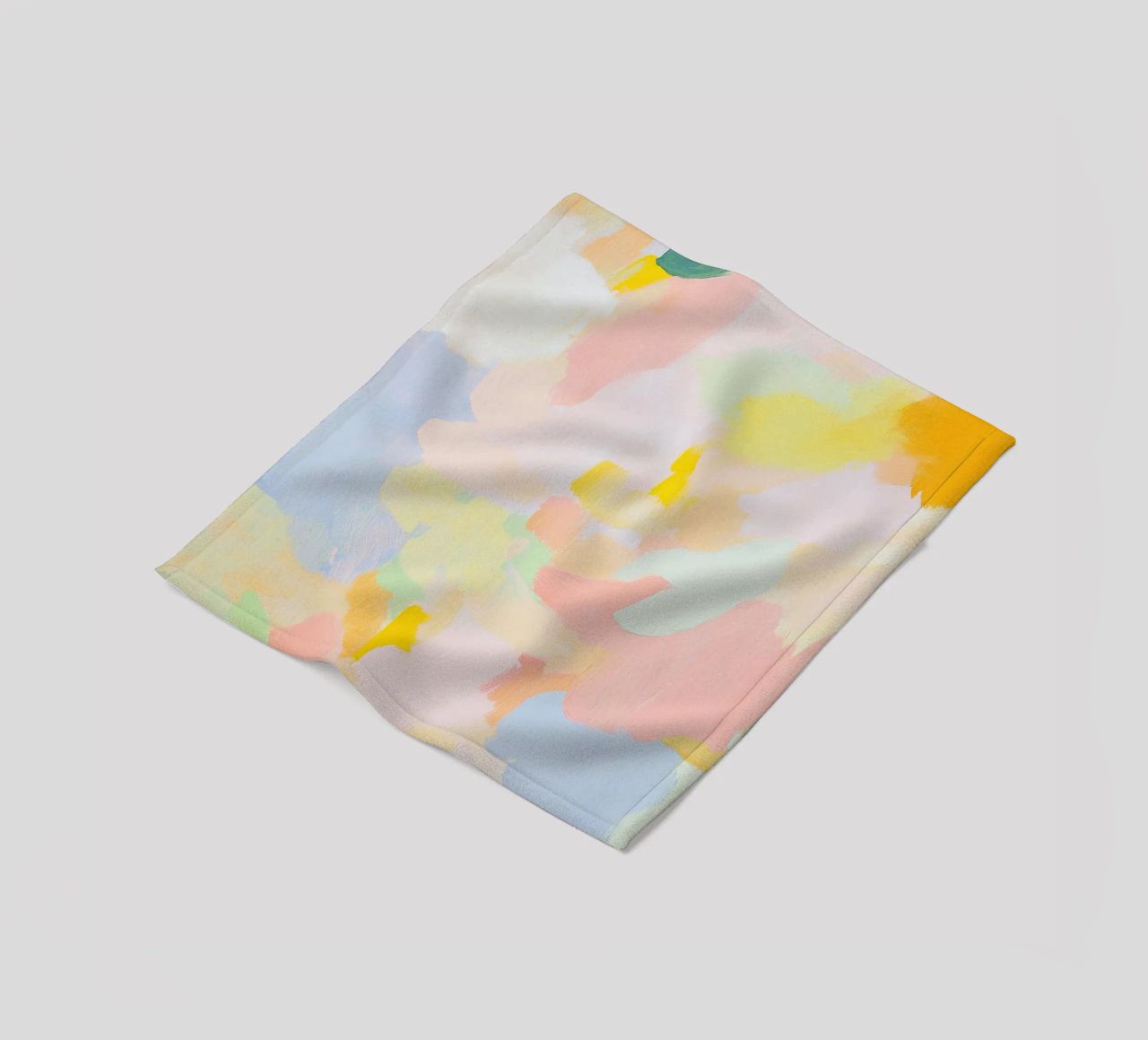 Abstrakt Rosa Licht Frühling Pastell Fleecedecke von Euphoria Theresa
