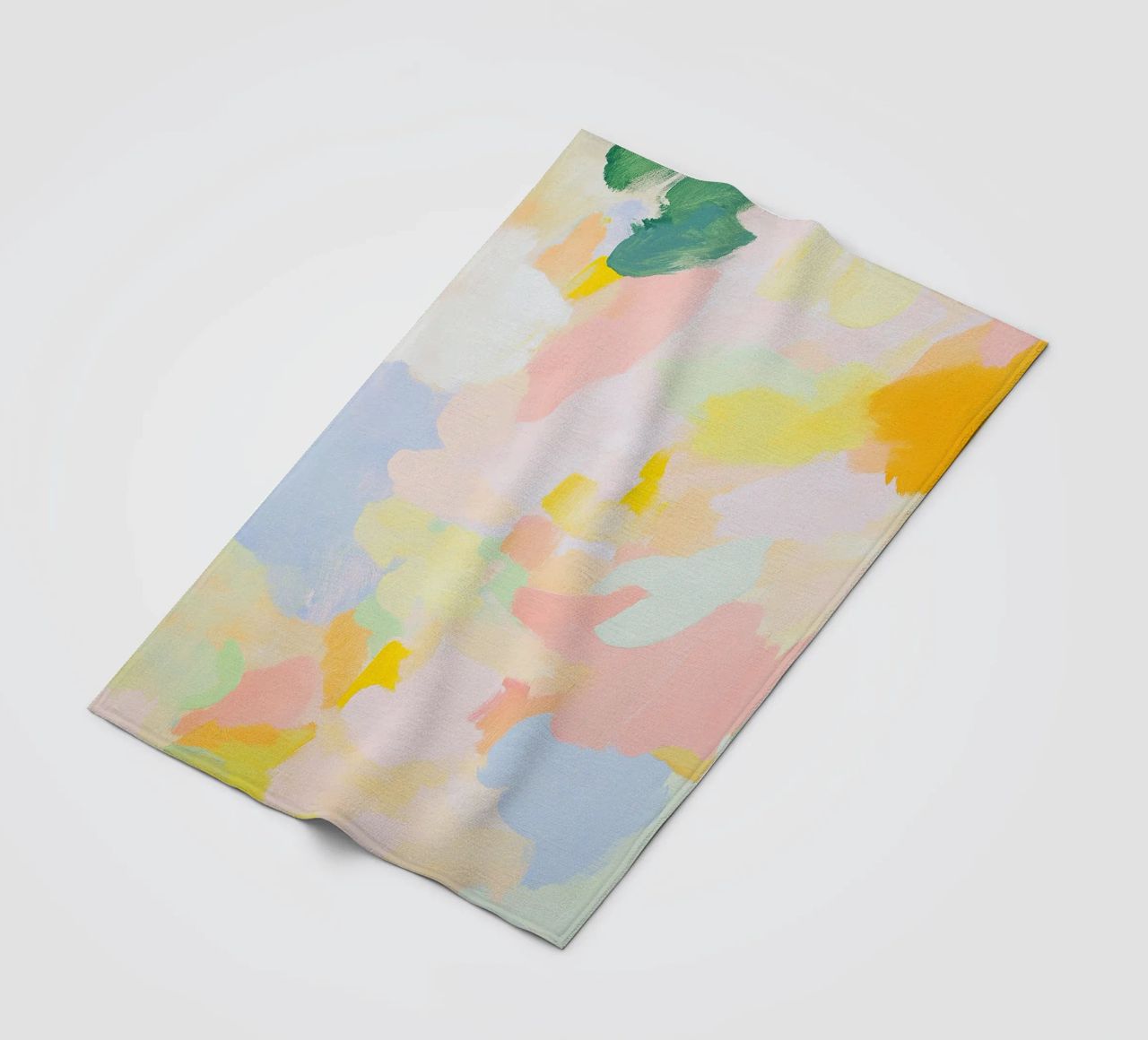 Abstrakt Rosa Licht Frühling Pastell Fleecedecke von Euphoria Theresa