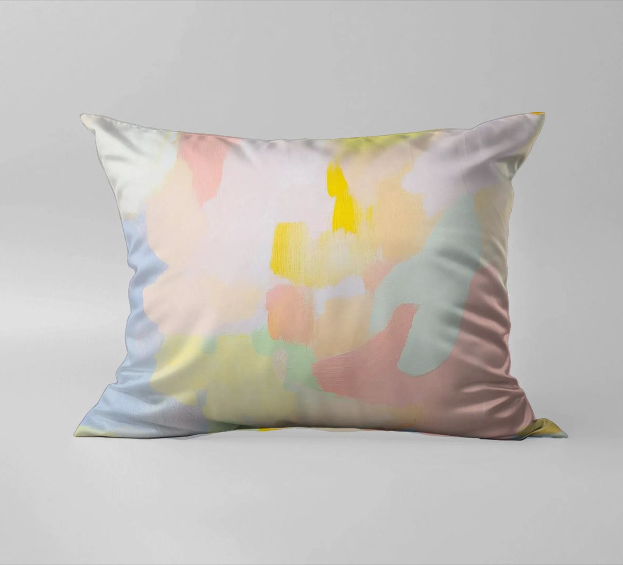 Abstrakt Rosa Licht Frühling Pastell Kissen von Euphoria Theresa