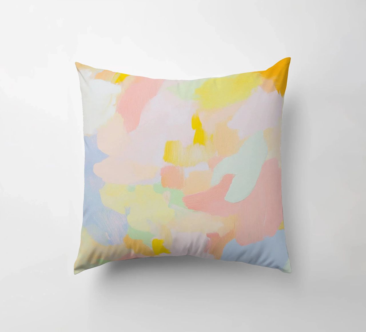 Abstrakt Rosa Licht Frühling Pastell Kissen von Euphoria Theresa