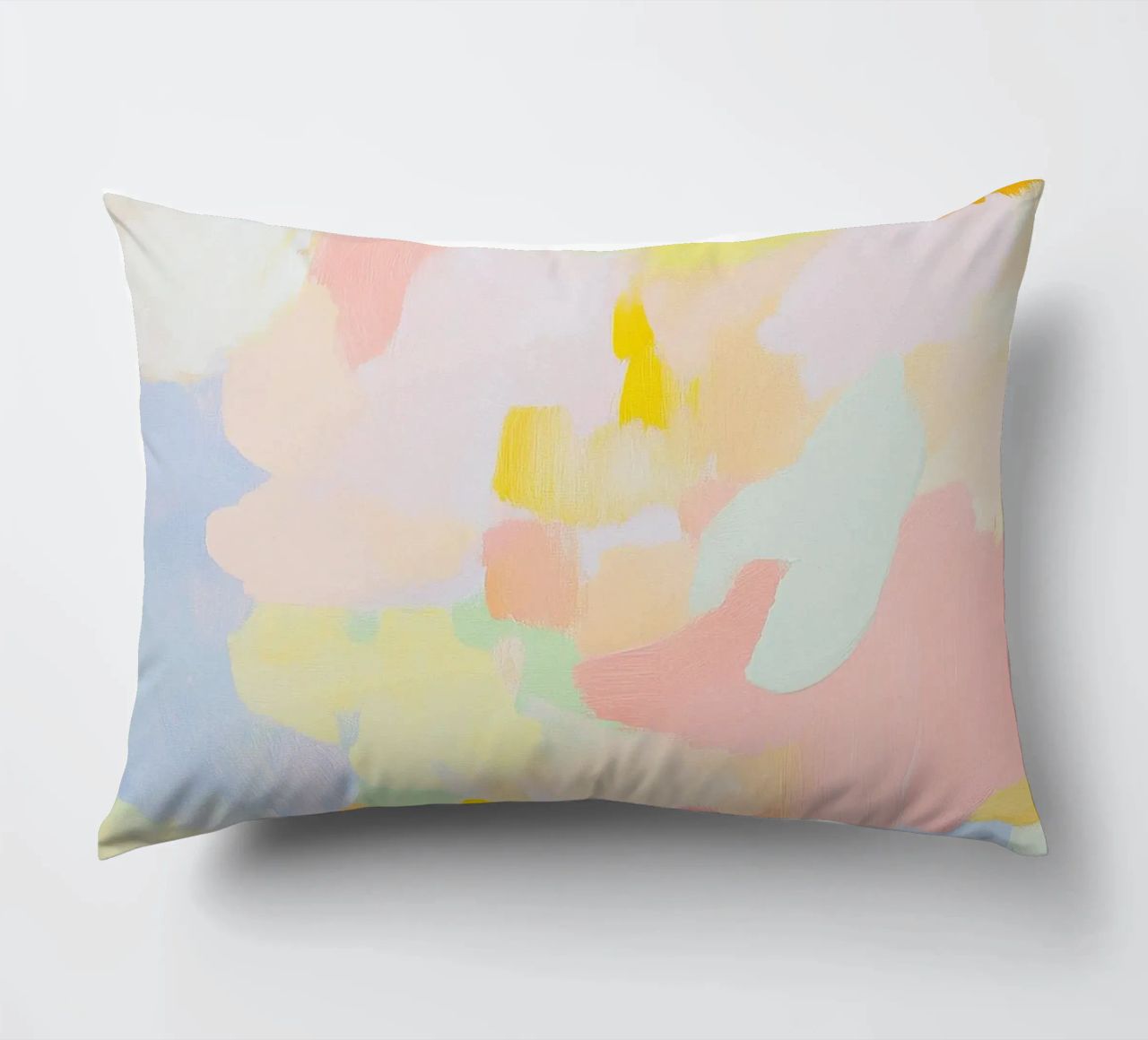 Abstrakt Rosa Licht Frühling Pastell Kissen von Euphoria Theresa