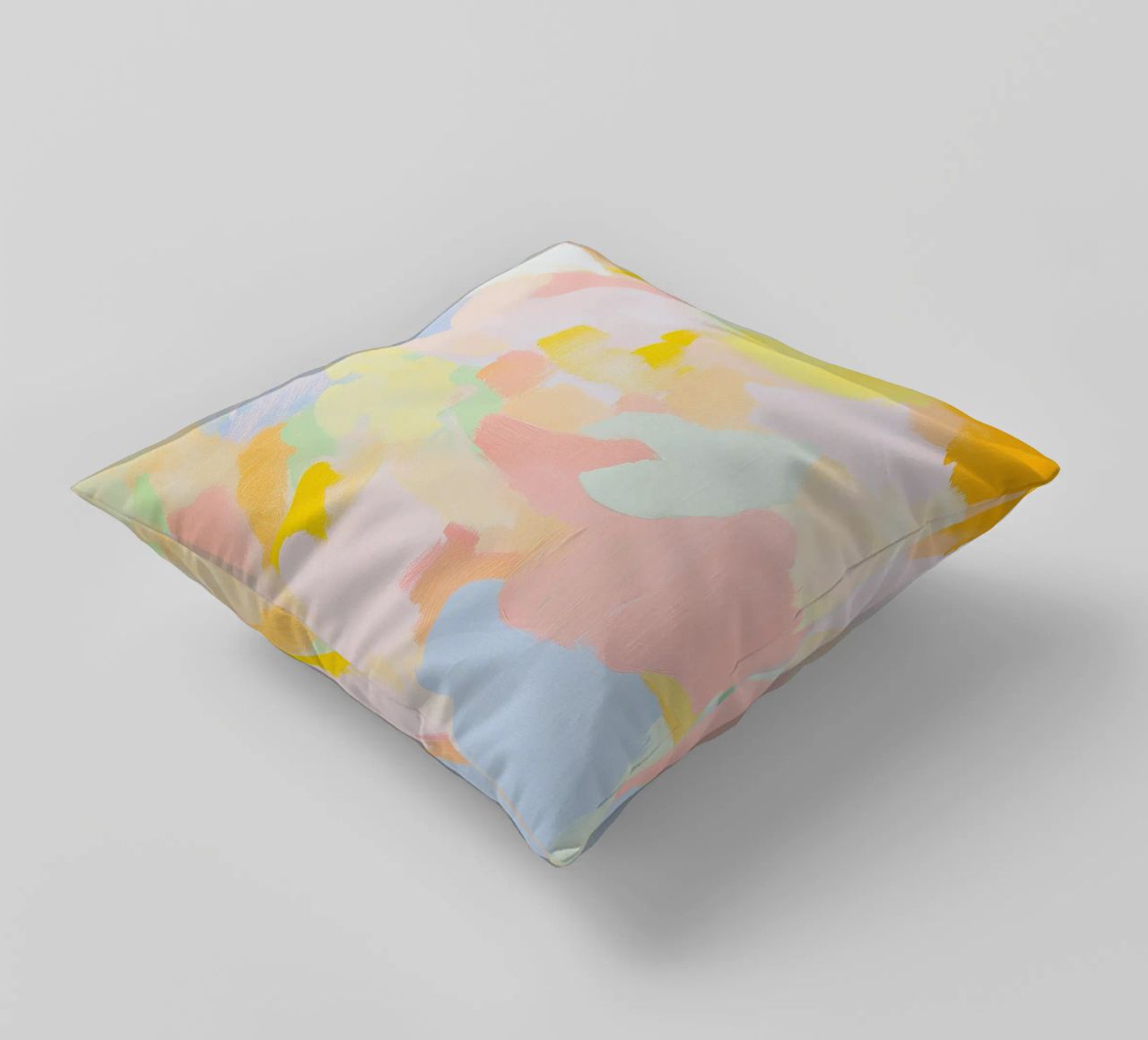 Abstrakt Rosa Licht Frühling Pastell Kissen von Euphoria Theresa