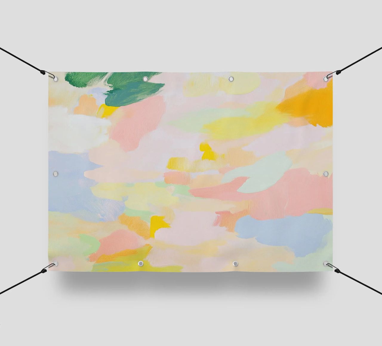 Abstrakt Rosa Licht Frühling Pastell PVC Plane von Euphoria Theresa