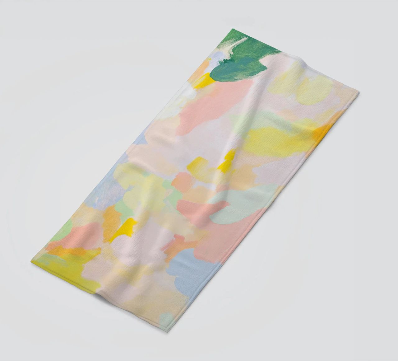 Abstrakt Rosa Licht Frühling Pastell Strandtuch von Euphoria Theresa