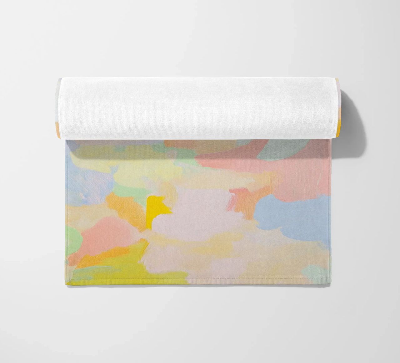 Abstrakt Rosa Licht Frühling Pastell Strandtuch von Euphoria Theresa