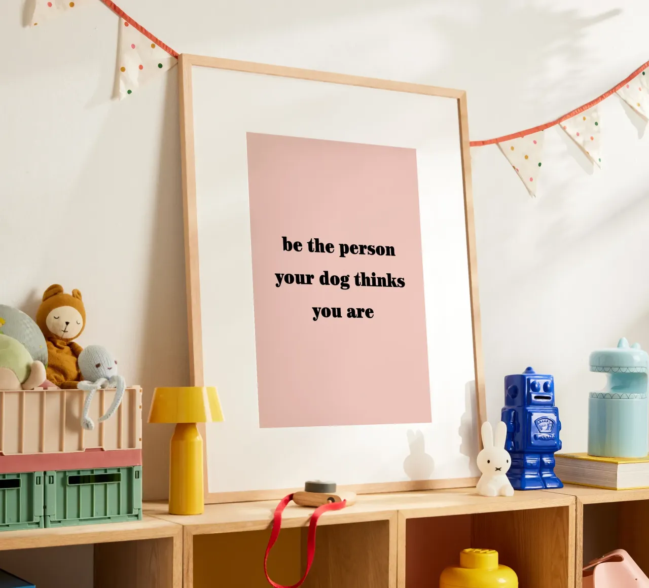 be the person poster con telaio in alluminio da WORD & WONDER