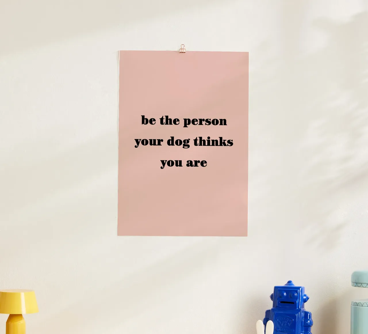 be the person poster con telaio in alluminio da WORD & WONDER