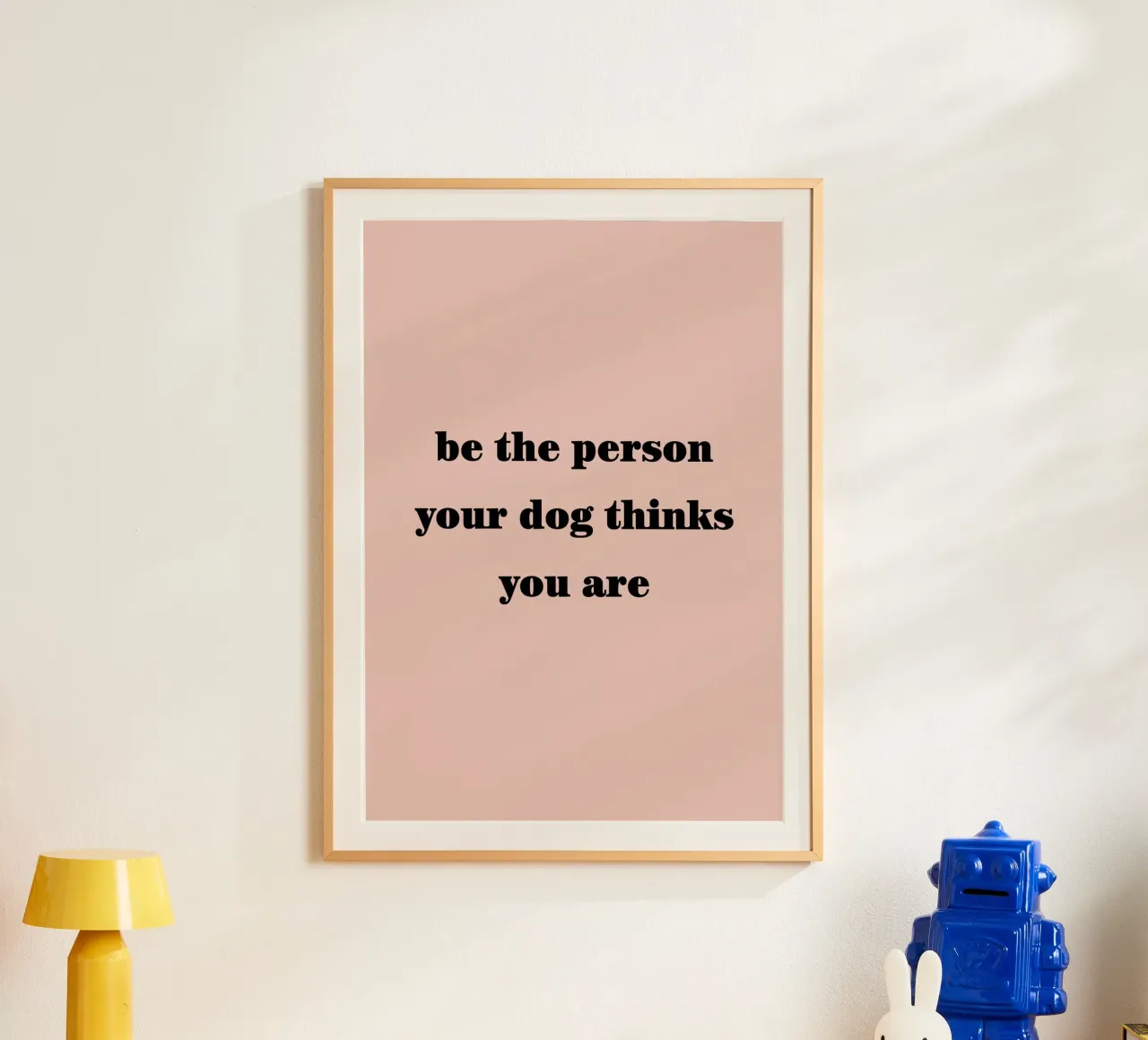 be the person poster con telaio in alluminio da WORD & WONDER