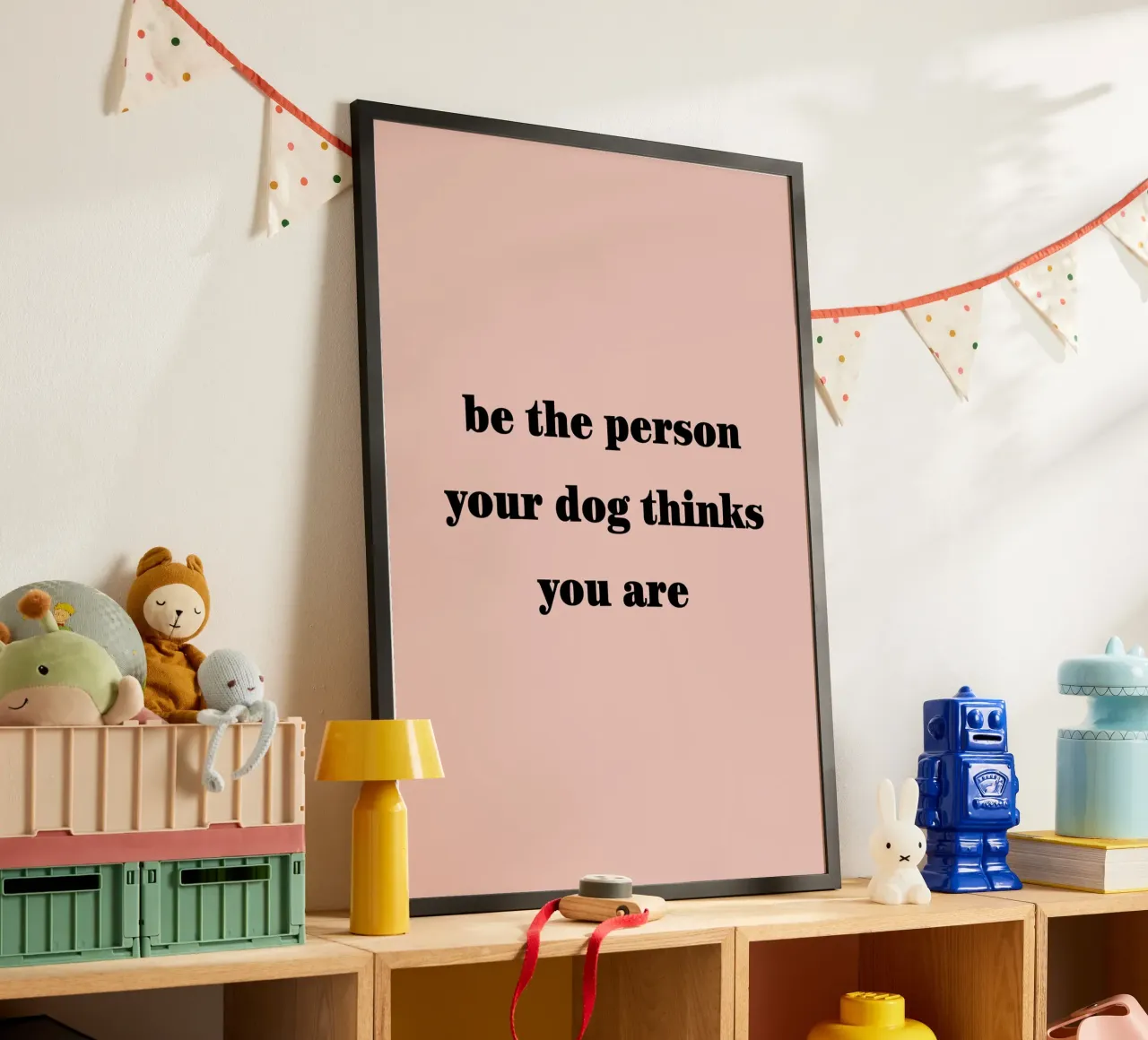 be the person poster con telaio in alluminio da WORD & WONDER