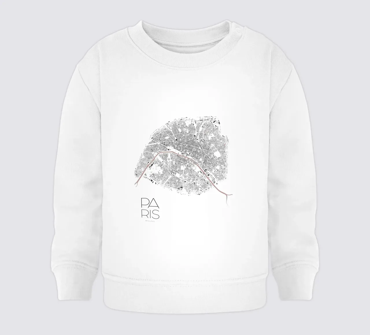 Mappa minimale di Parigi felpa neonato da MOOODZART