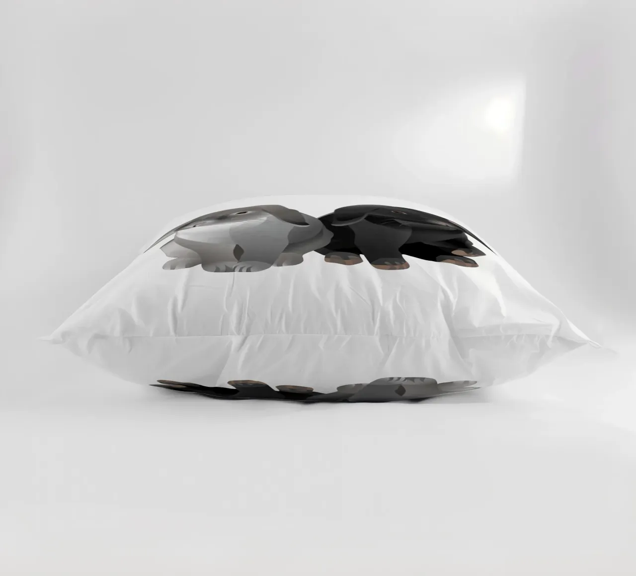 Two cute rabbits decorative cushion by Schuhmann Design