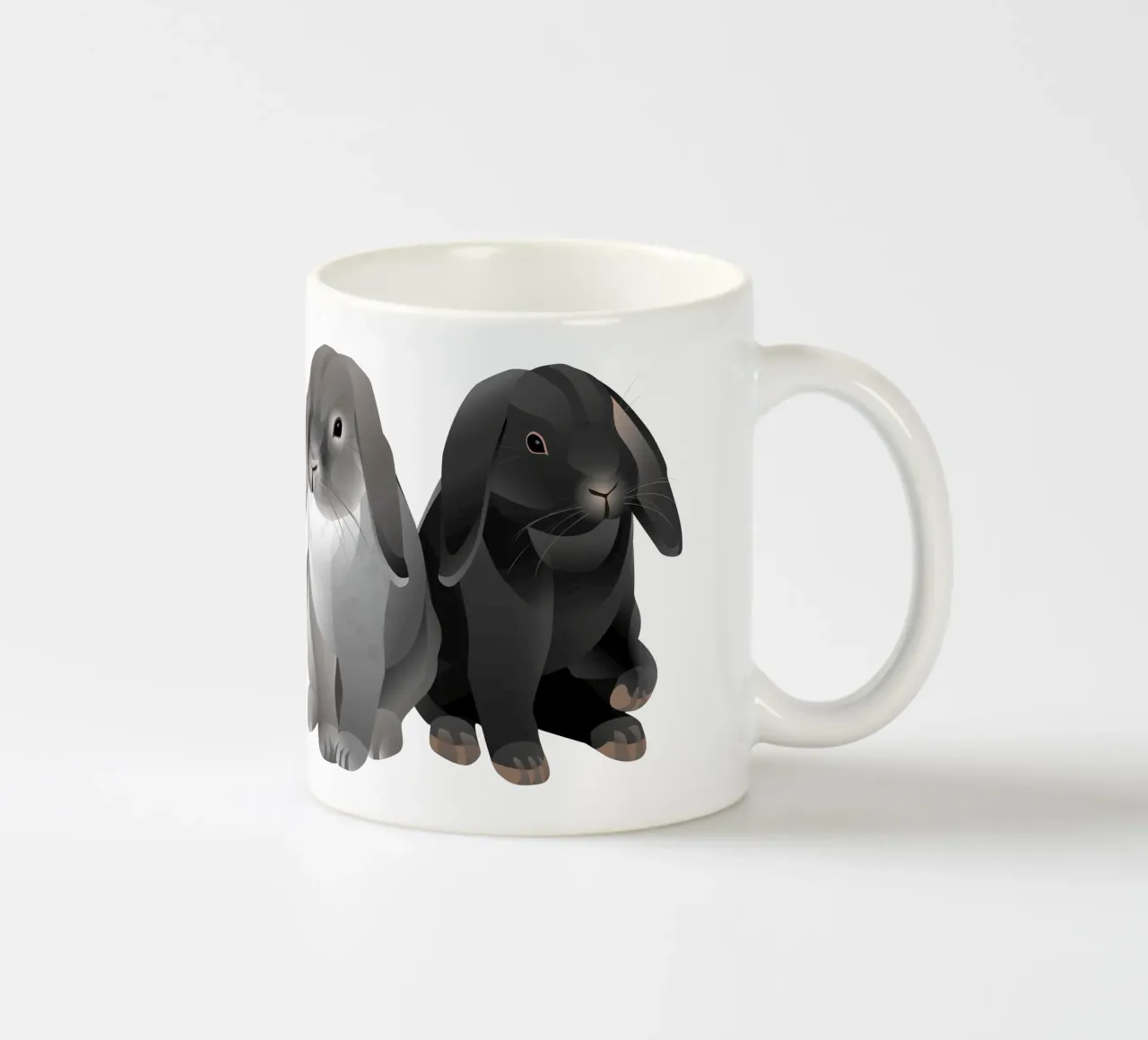 Two cute rabbits tazza in ceramica da Schuhmann Design