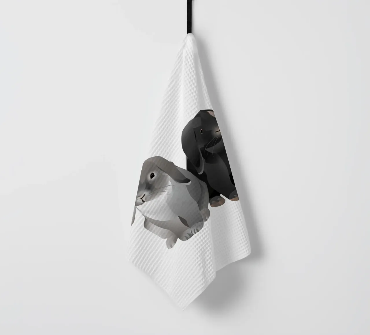 Due simpatici conigli canovaccio da cucina da Schuhmann Design