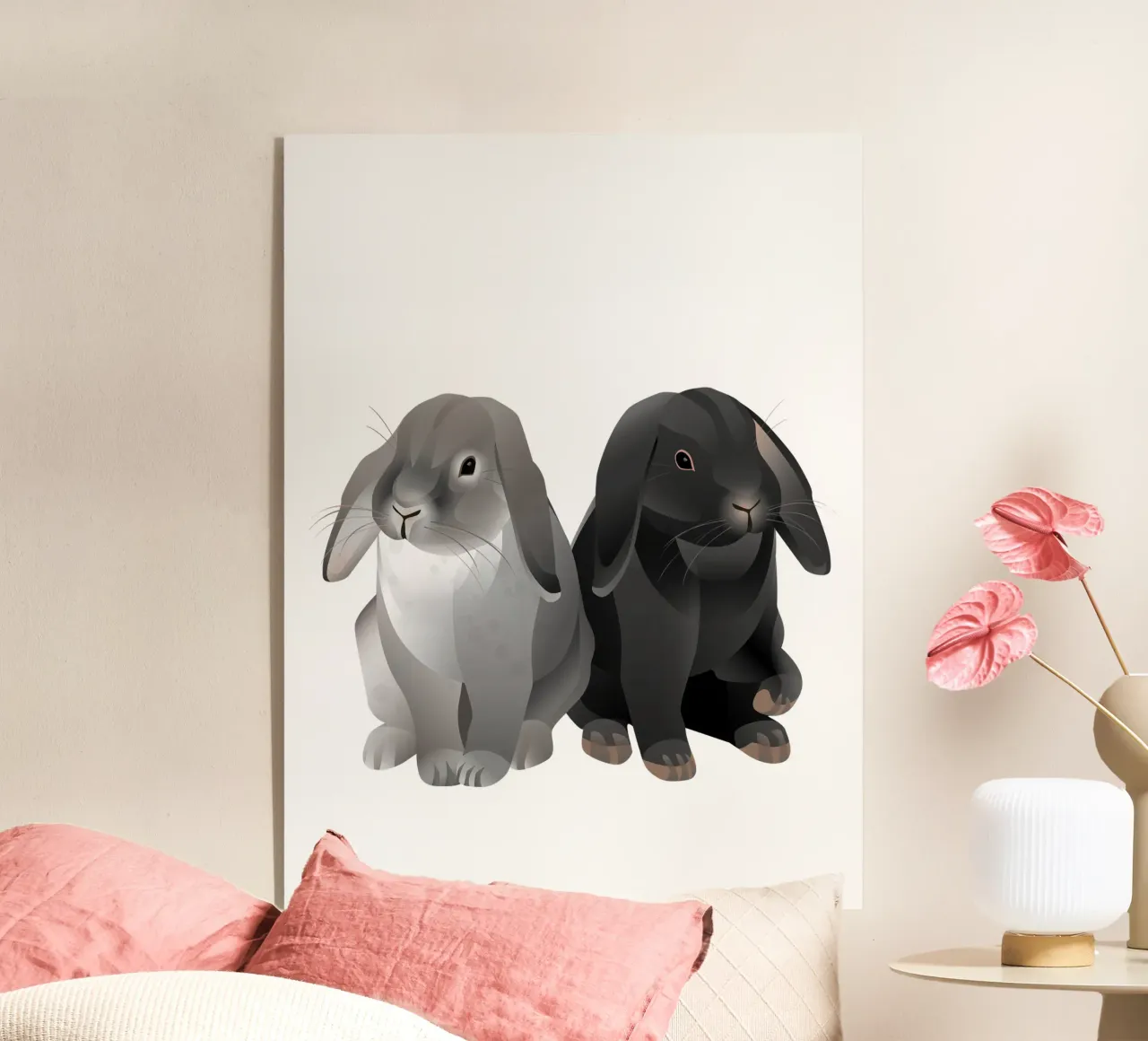 Two cute rabbits Acryl-Glas von Schuhmann Design