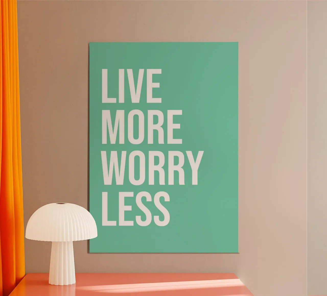 Live More Worry Less carta hahnemühle da WORD & WONDER
