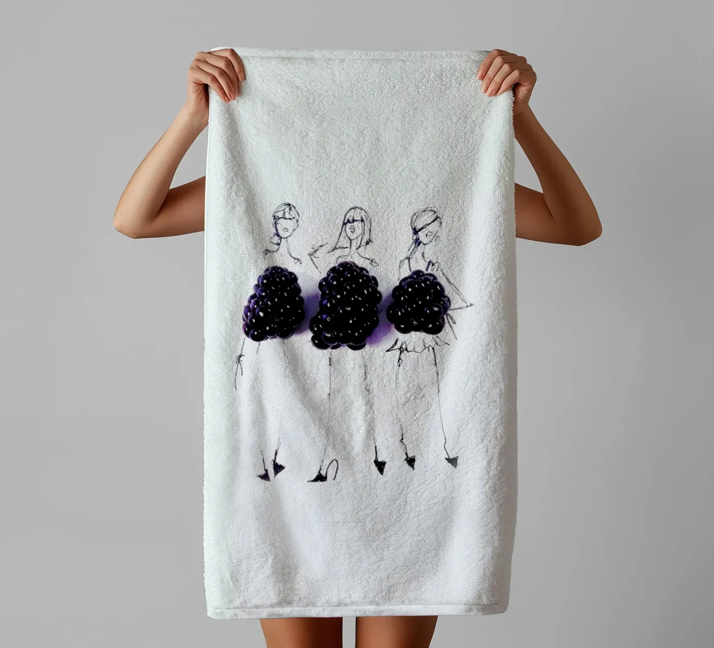 Berries badhanddoek van Gretchen Roehrs