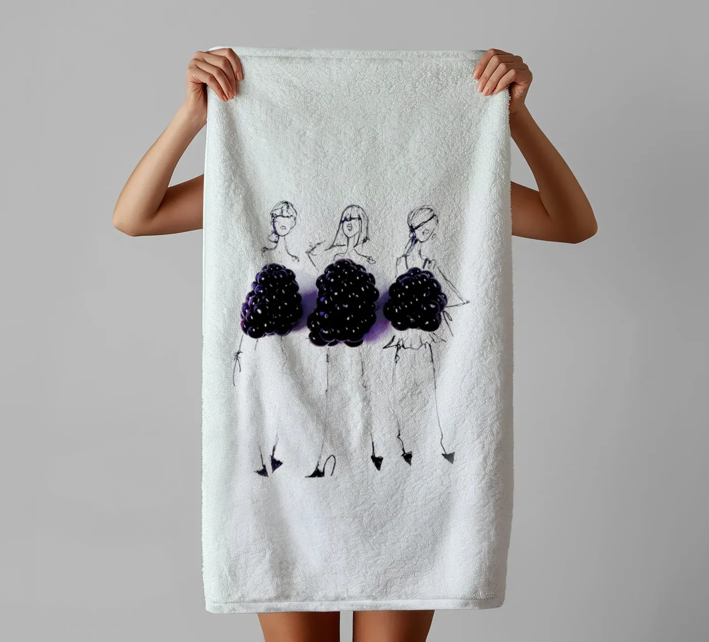 Berries badhanddoek van Gretchen Roehrs