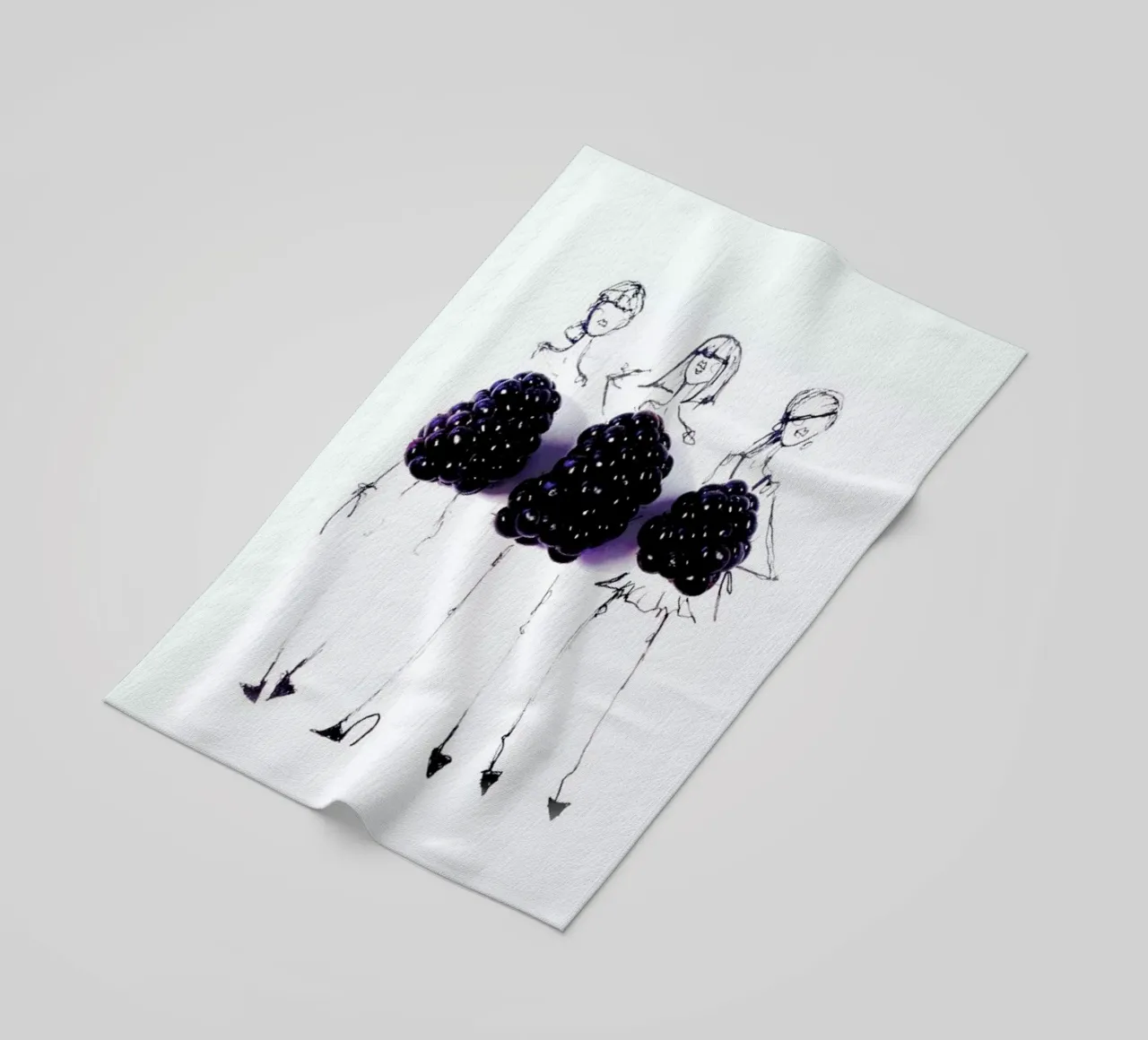 Berries beach towel by Gretchen Roehrs