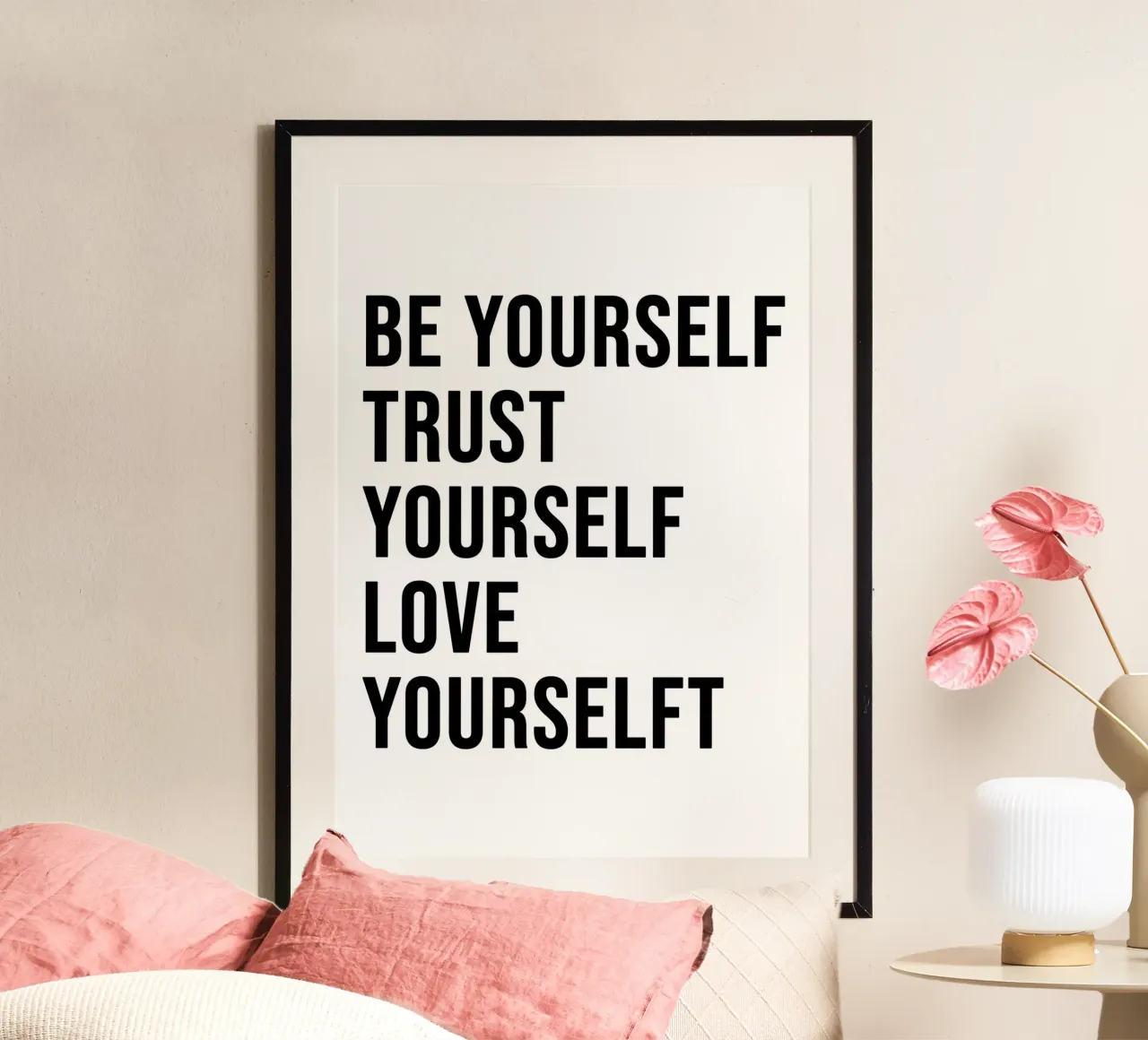 Be Yourself, Trust Yourself, Love Yourself. carta hahnemühle da WORD & WONDER