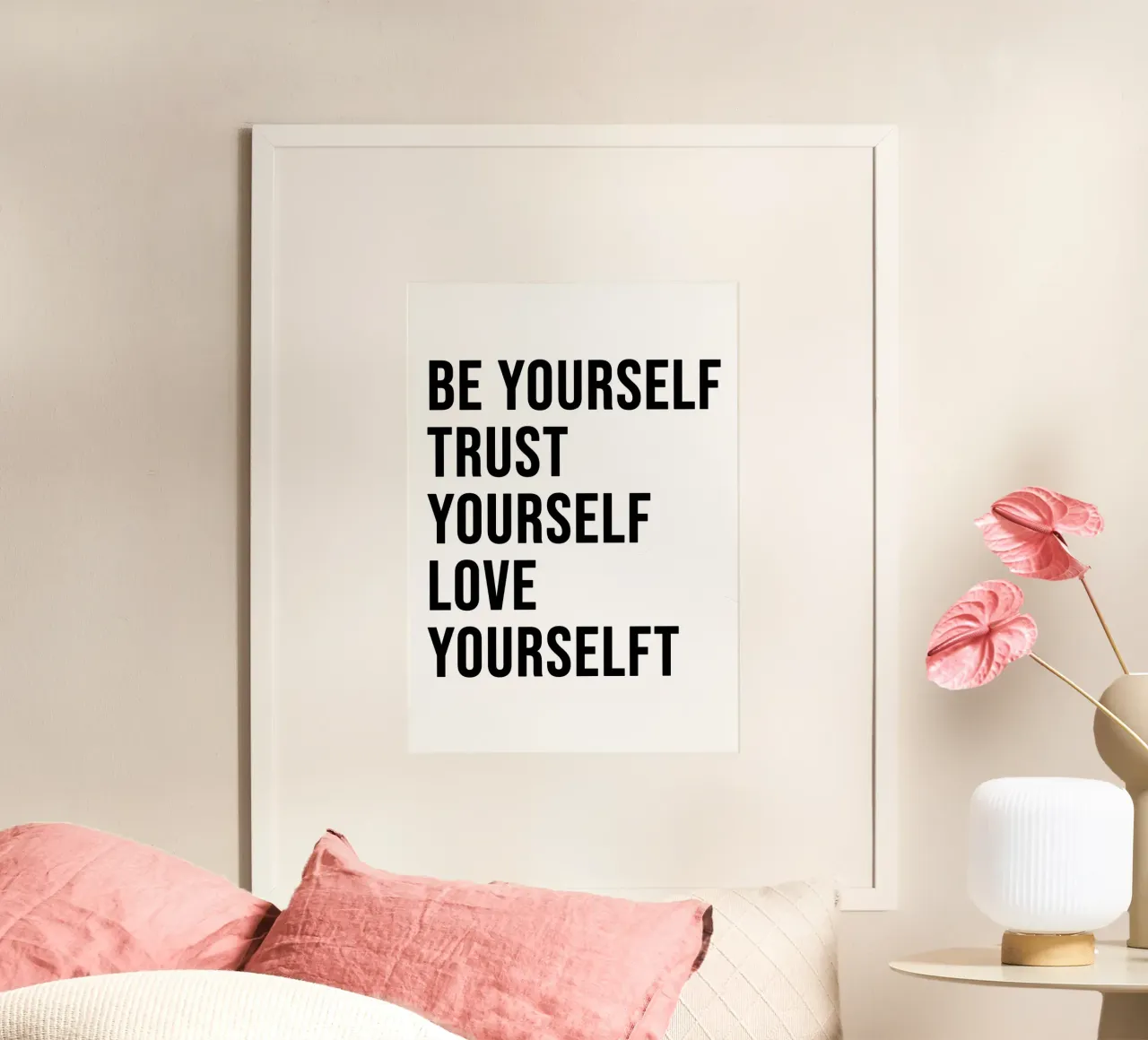 Be Yourself, Trust Yourself, Love Yourself. carta hahnemühle da WORD & WONDER