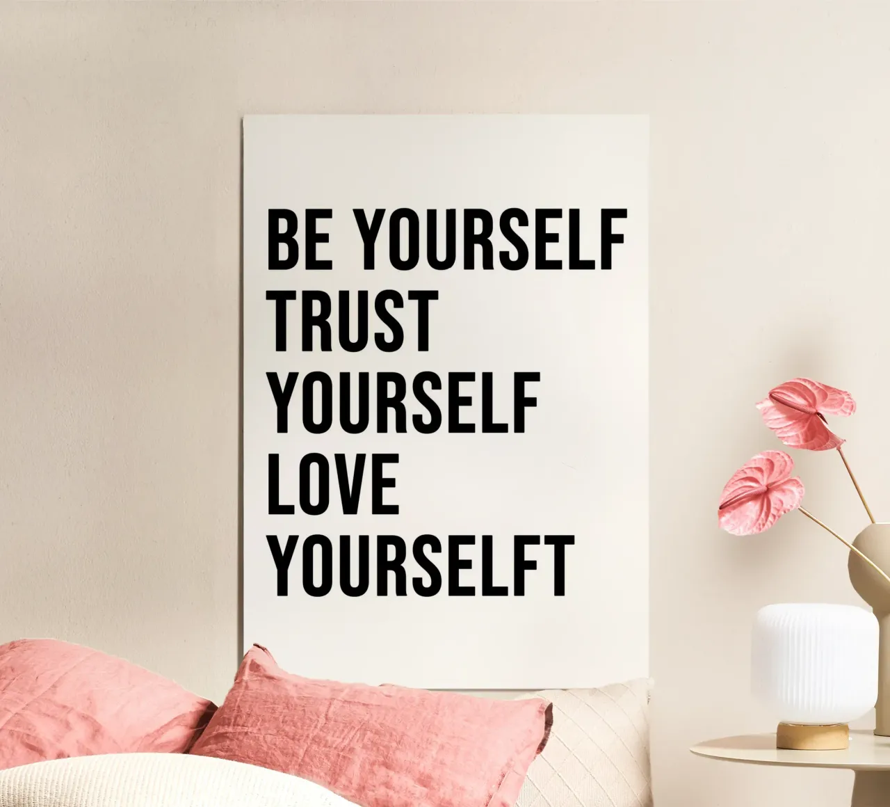 Be Yourself, Trust Yourself, Love Yourself. carta hahnemühle da WORD & WONDER