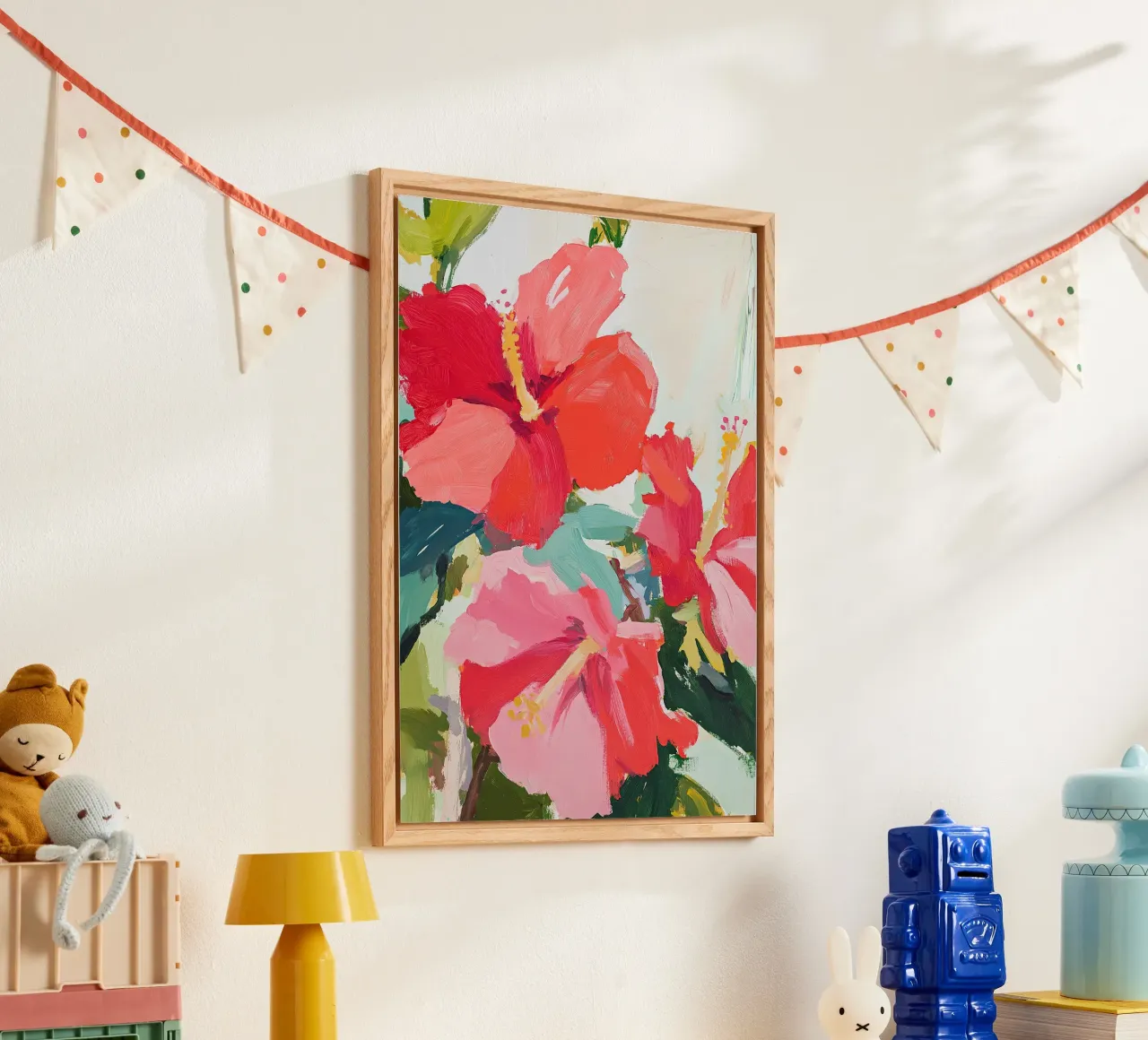 Fiammate botaniche: Ibisco rosso in fiore plexiglass da Euphoria Theresa