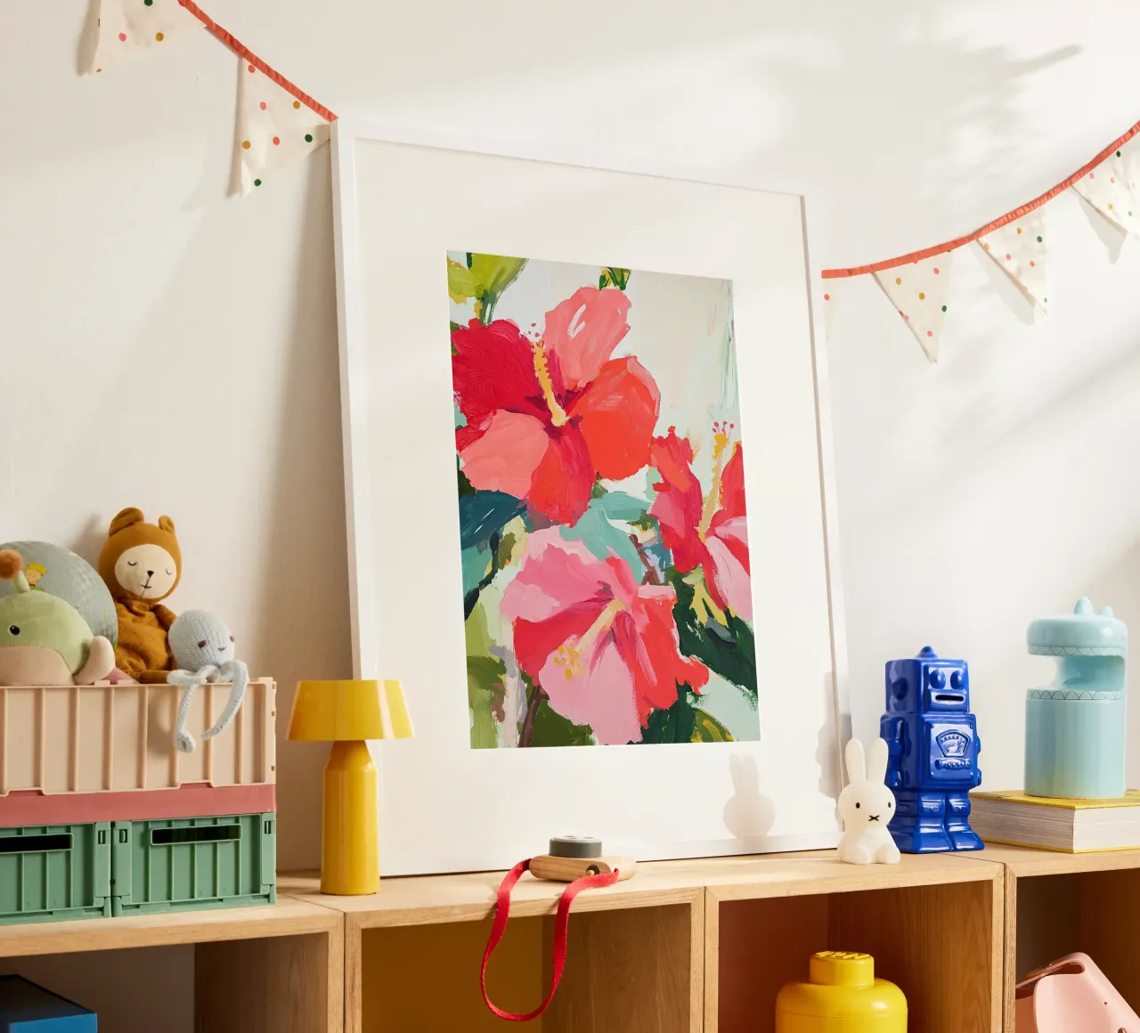 Fiammate botaniche: Ibisco rosso in fiore carta hahnemühle da Euphoria Theresa