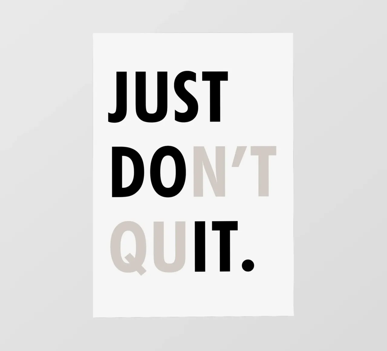 Just Don't Quit telo in pvc da WORD & WONDER