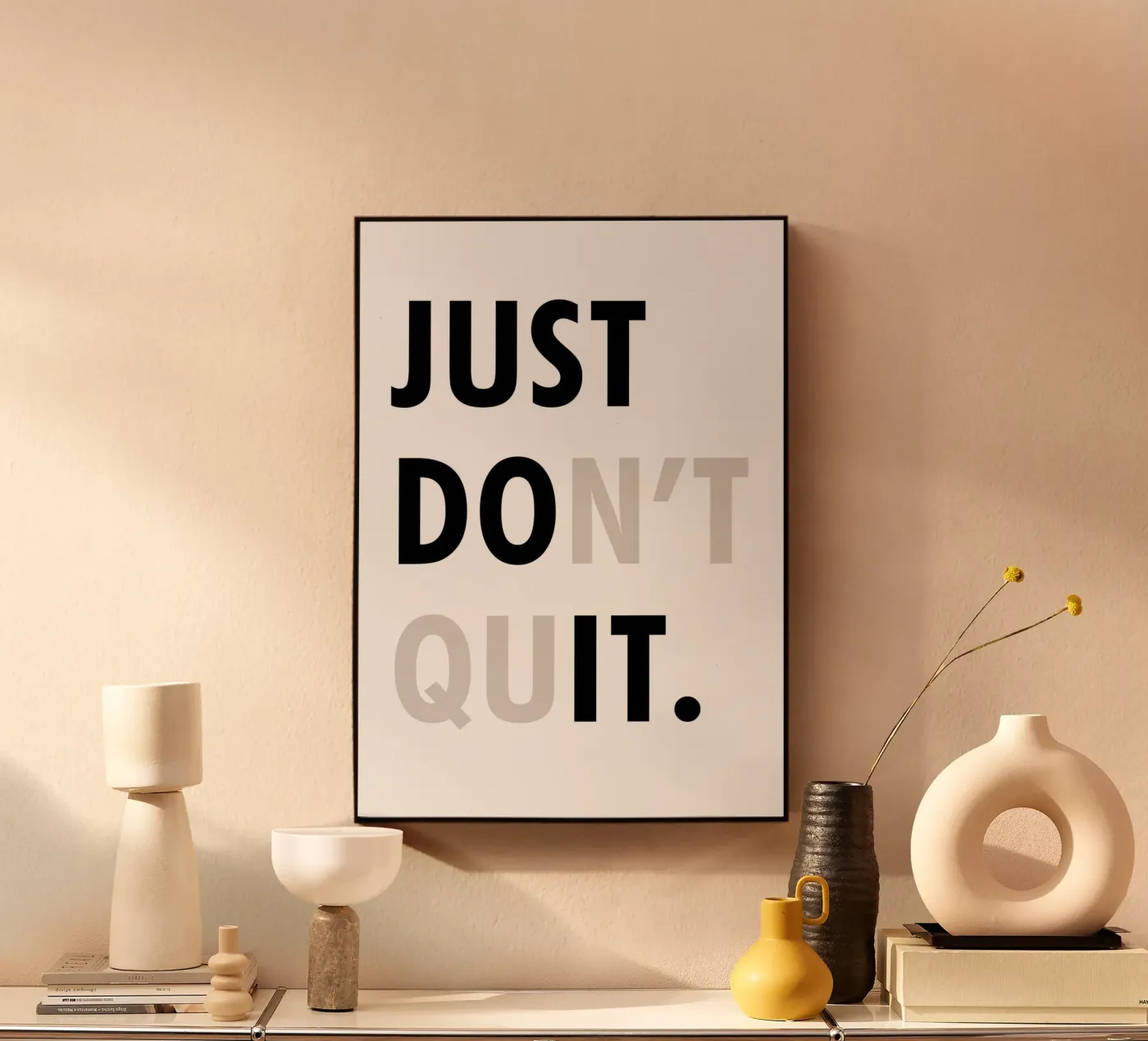Just Don't Quit Acryl-Glas von WORD & WONDER