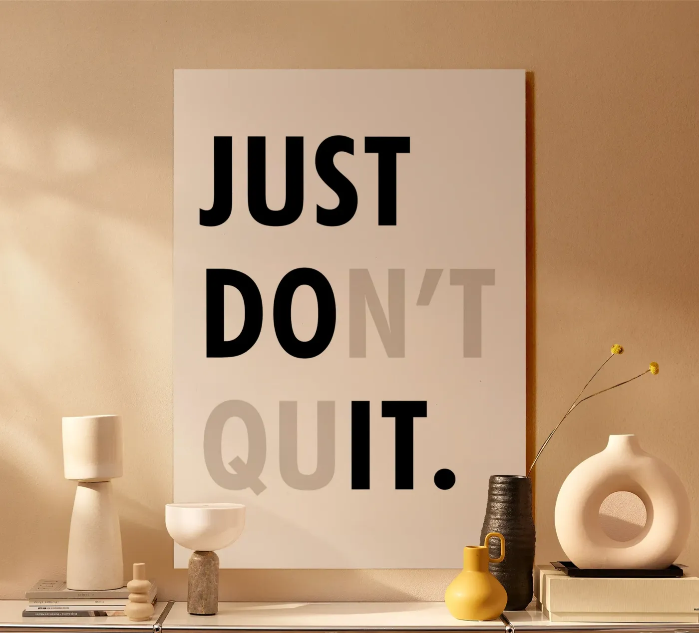 Just Don't Quit Acryl-Glas von WORD & WONDER