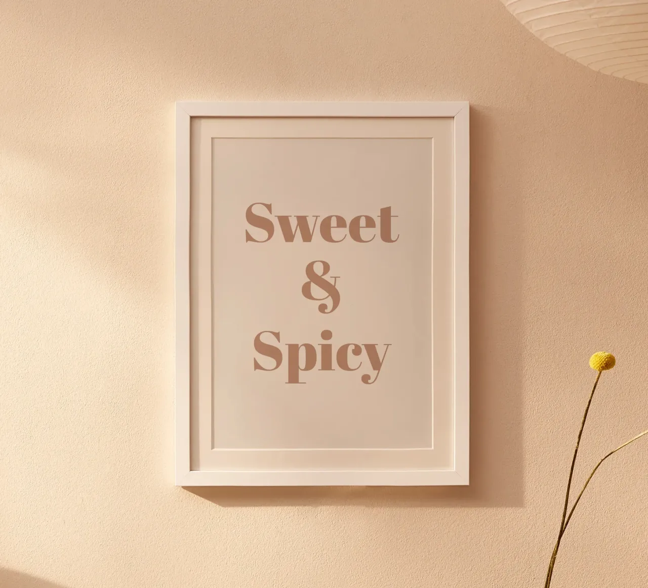 Sweet & Spicy Poster mit Aluminium Rahmen von WORD & WONDER