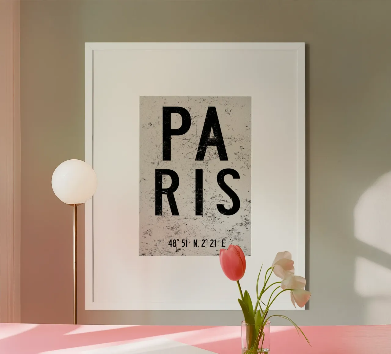 Tipografie PARIS poster con telaio in legno da MOOODZART