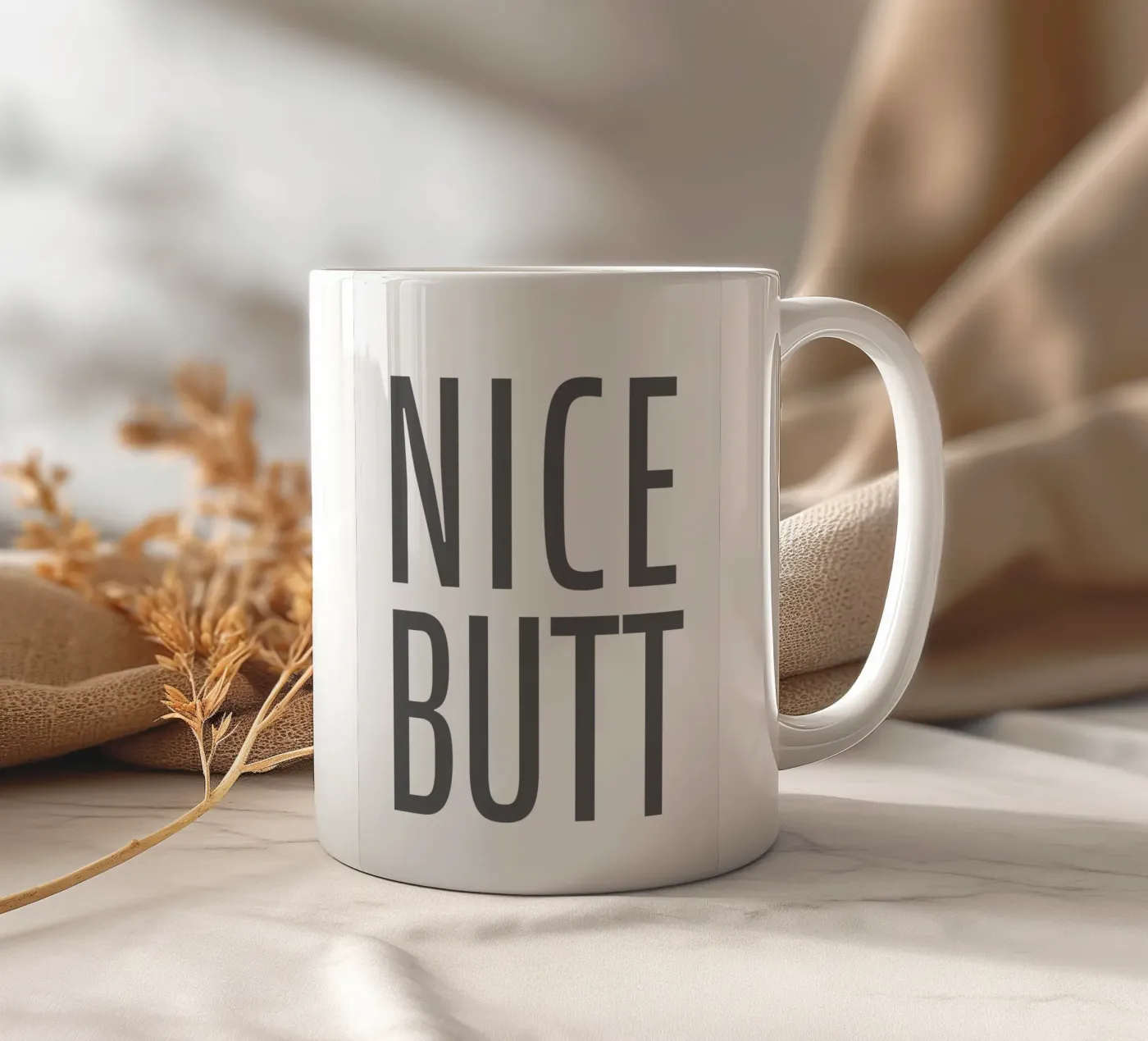 Nice Butt ceramic mug by WORD & WONDER